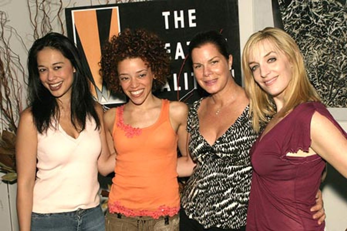 Julie Danao-Salkin, Marcy Harriell, Marcia Gay-Harden, and Julia Murney  at 