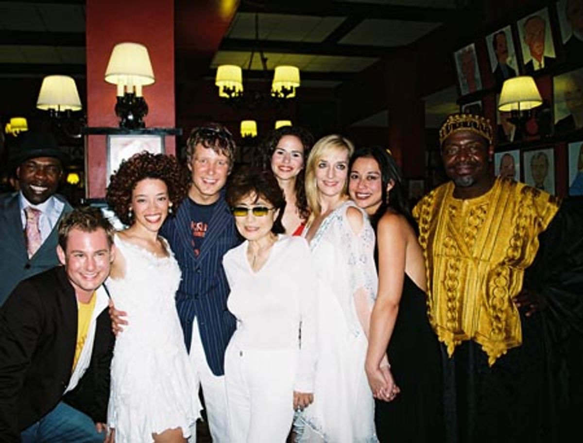 The Lennon Cast poses with Yoko Ono Lennon

  at 