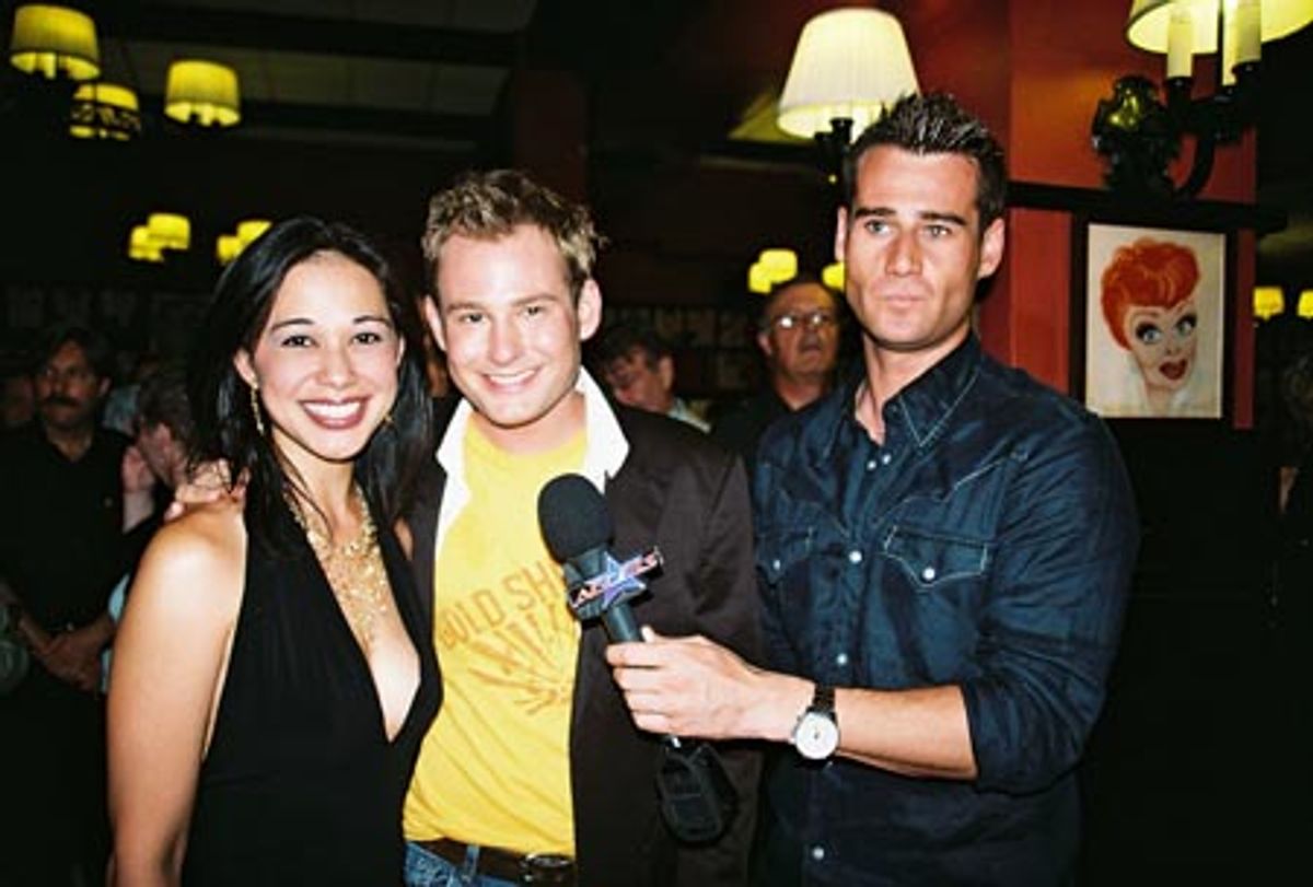 Julie Danao-Salkin, Chad Kimball and
'Access Hollywood's' Tim Vincent at 