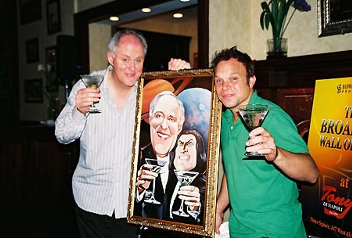 Norbert Leo Butz joining John Lithgow for a toast  at 