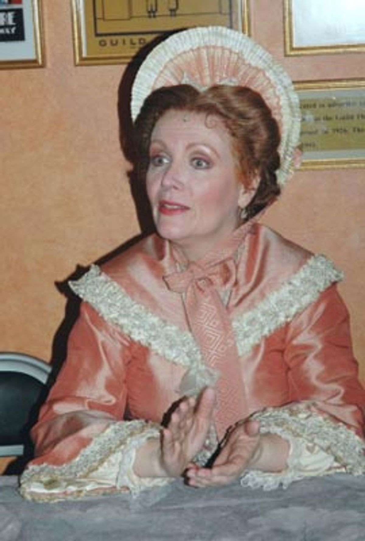 Maureen McGovern, still in costume at 