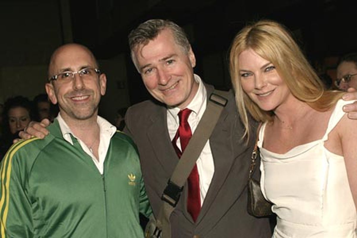 Scott Elliott (Director - Hurlyburly), John Patrick Shanley (Author - Doubt), and Paula Devicq at 