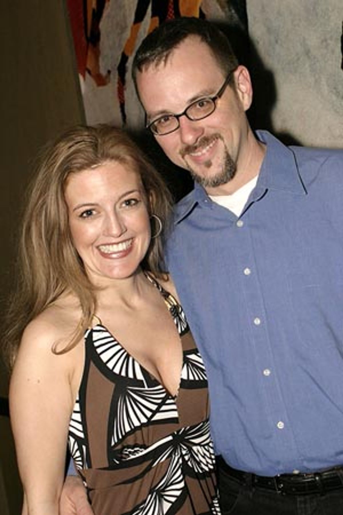 Jennifer Simard (Forbidden Broadway: SVU),
and her husband, Brad Robertson
(Chief Electrician, Glengarry Glen Ross) at 