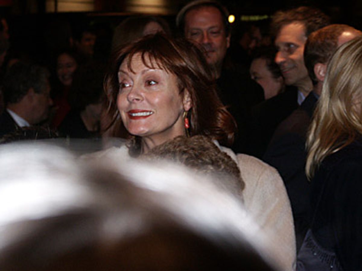 Susan Sarandon, one of the many first nighters at
Little Shop of Horrors at 