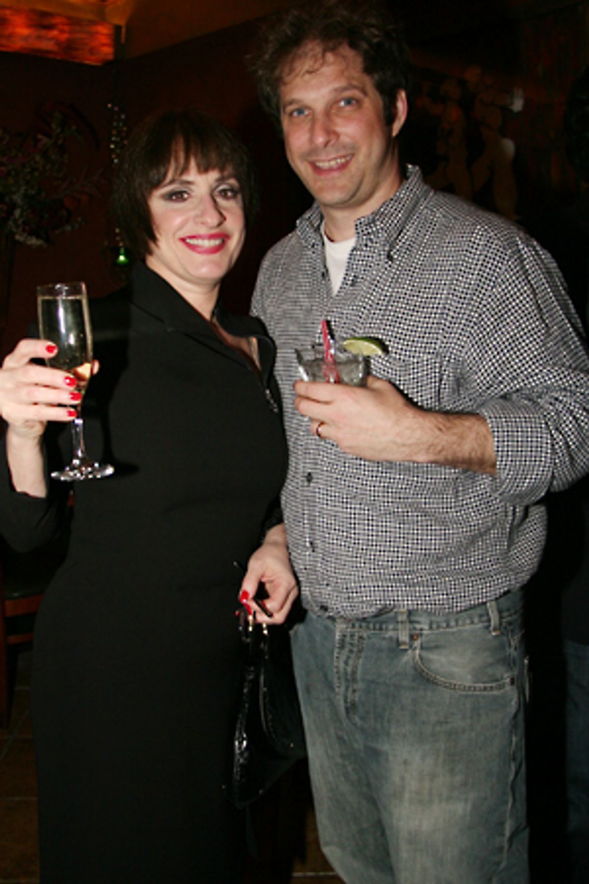 The woman of the evening toasts to the new record with Ghostlight producer and founder Kurt Deustch at 