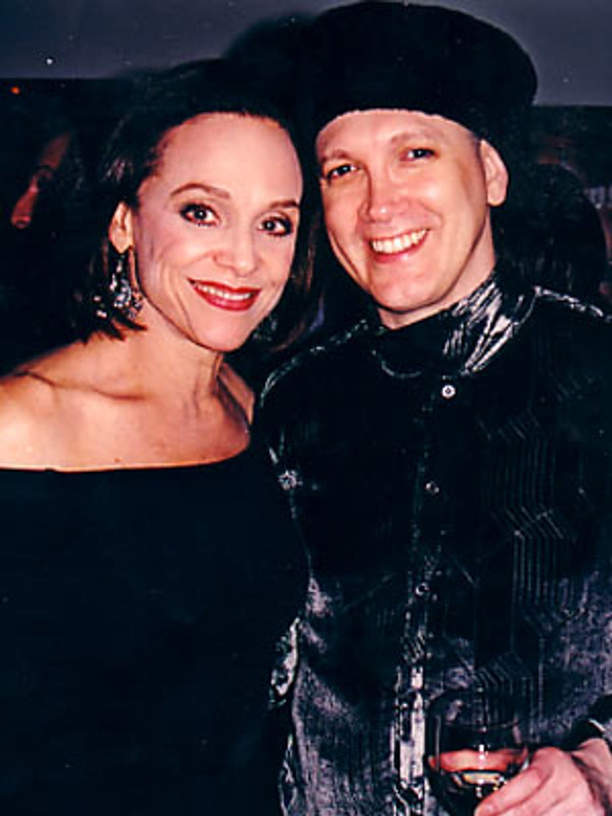 Valerie Harper and Charles Busch strike a pose. at 