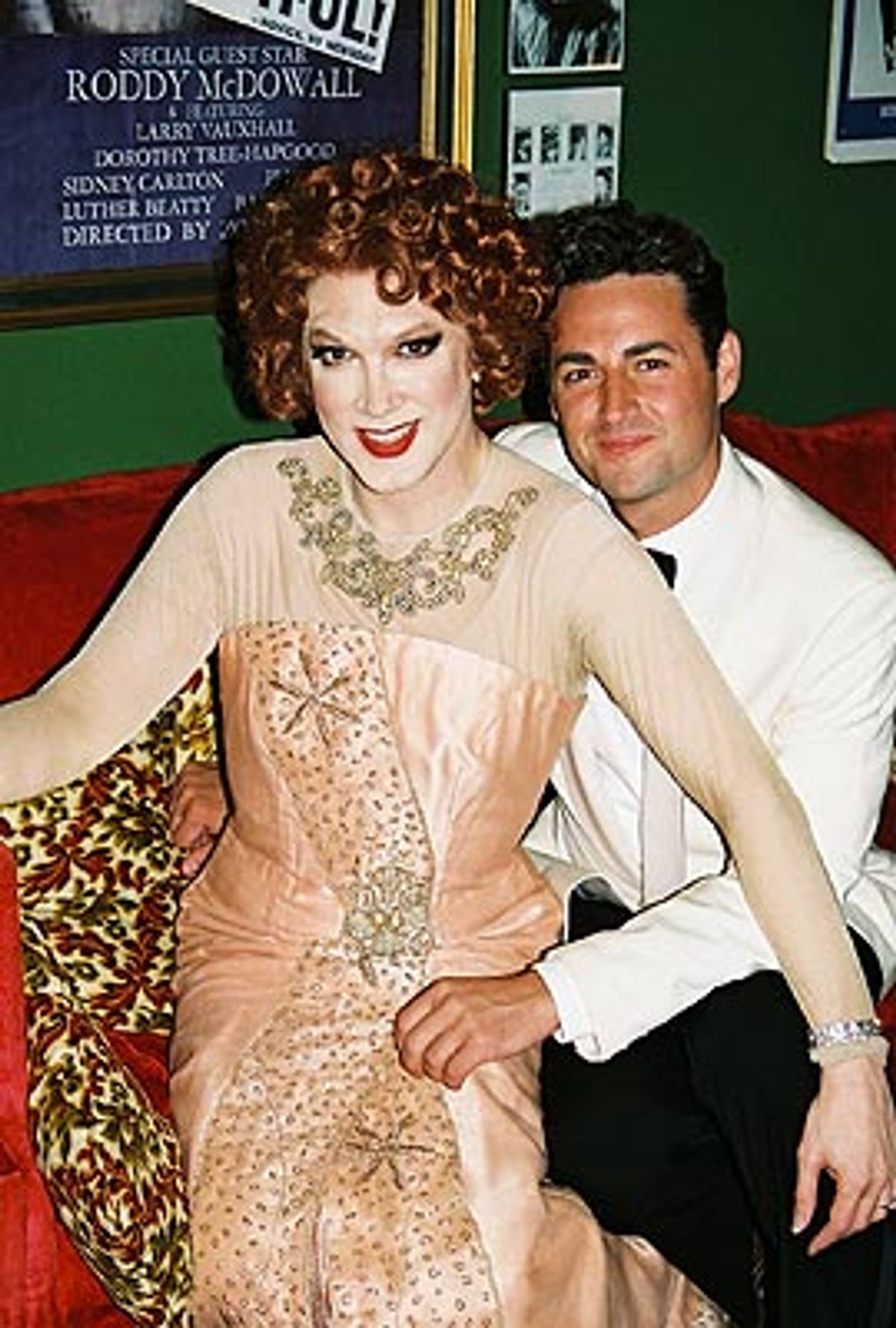 Charles Busch (Auntie Mame) and
Max von Essen (Adult Partick)
 at 