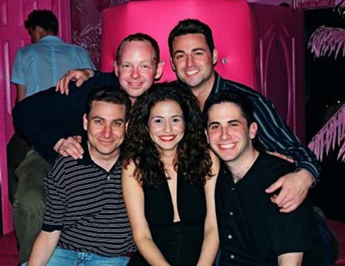 The Front & Center Team for the night - Craig Brockman, Associate Producer, Jamie McGonnigal, Director, Mandy Gonzalez, Robert Diamond Executive Producer 
and Max von Essen  at 