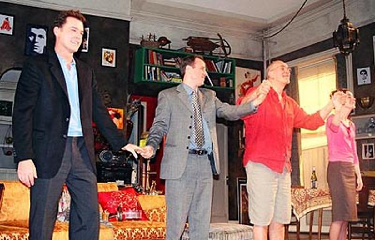 Ray Liotta (Mike), Stephen Belber (Playwright), Frank Langella (Tobi) and Jane Adams (Lisa) at 