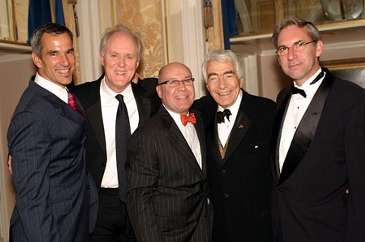 Jerry Mitchell, John Lithgow, Jack O'Brien, Gordon Davidson, and David Esbjornson (Artistic Director of Seattle Rep) at 
