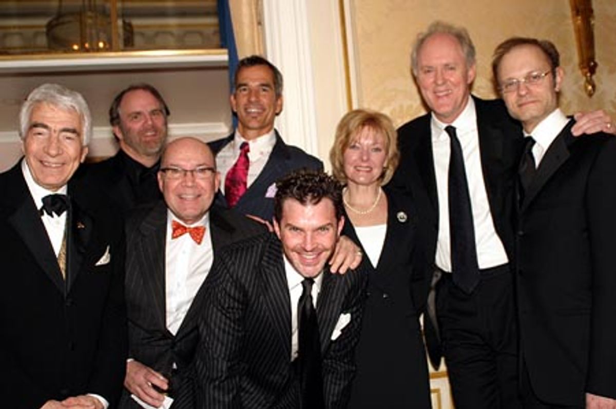 Gordon Davidson, Chris Campbell (Honoree), Jack O'Brien, Jerry Mitchell, Denis Jones, Jane Curtin, John Lithgow, and David Hyde Pierce at 