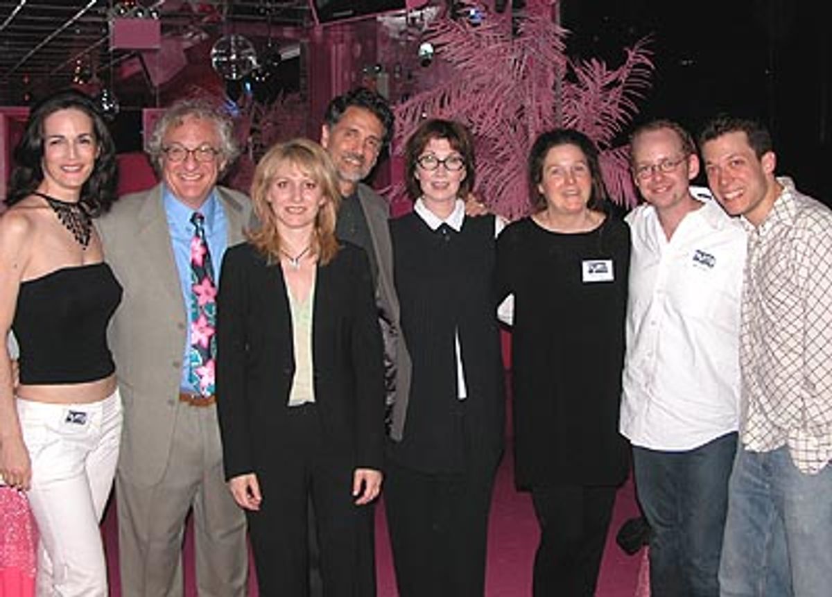 Festival Staff Members Charlotte Cohn, Tim Jerome, Supporters Jill Jayson,
Chris Sarandon, Joanna Gleason, Constance Mortel, Founding Producer Jamie McGonnigal
and Avenue Q Tony Nominee, John Tartaglia

 at 