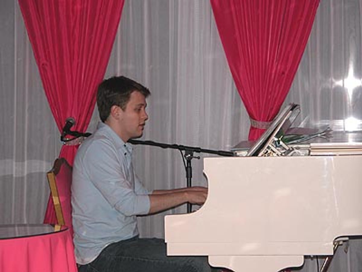Michael Arden accompanied Max on the piano

 at 