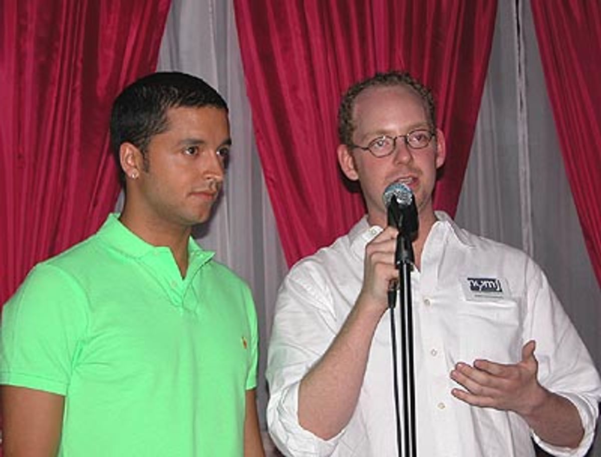 
Jamie introducing Jai who sang a number from Andrew Lippa's THE WILD PARTY  at 