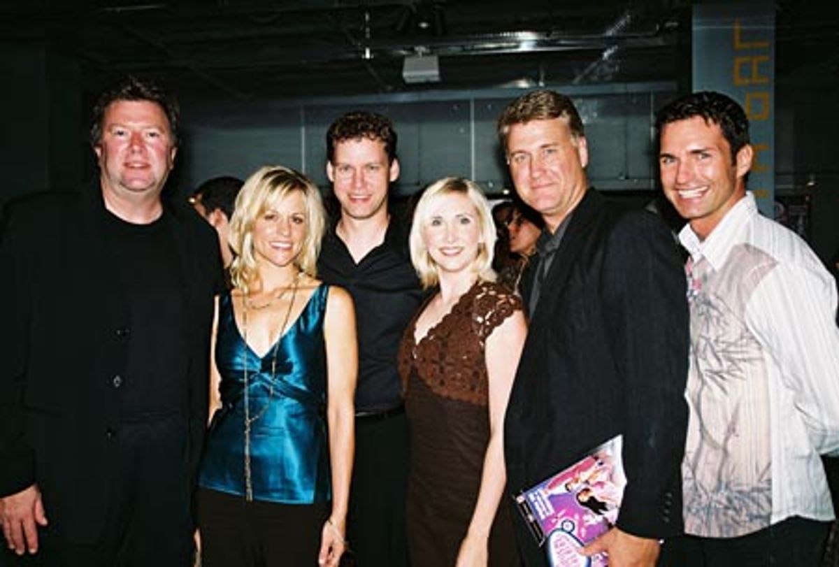 Cornell Christianson (Producer and Book Writer, It Came From Beyond!) along with cast members Heather Marie Marsden, Kevin Earley, Katherine Von Till, Stephen Breithaupt and Todd Fournier at 