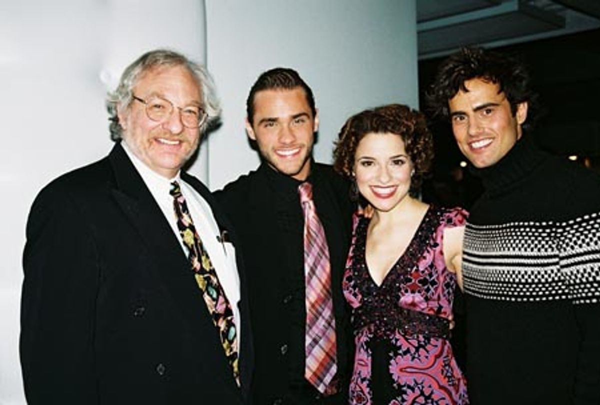 Tim Jerome (NYMF President), Josh Strickland, Jenn Gambatese and David Burnham at 