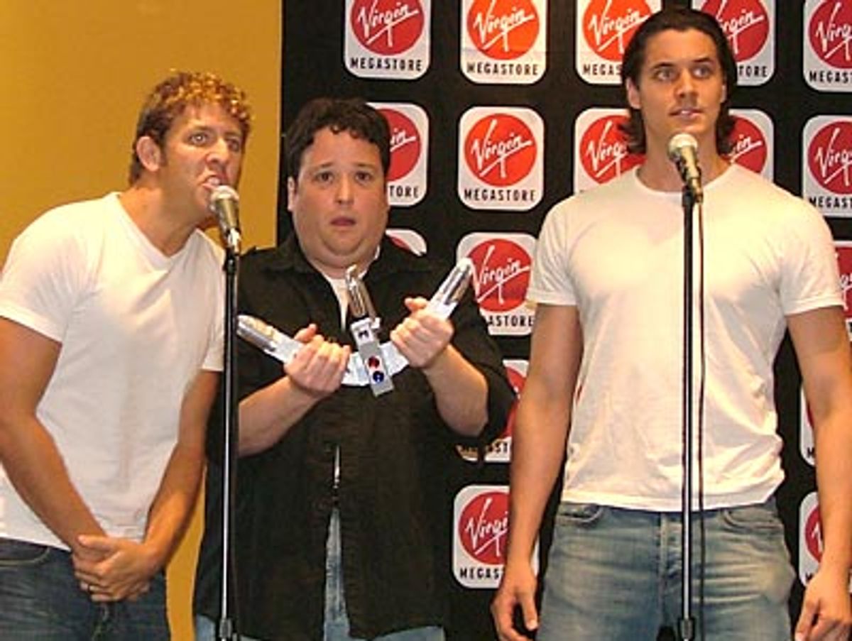 
They are joined on stage by Heath Calvert as 'Captain Ric Rogers' at 