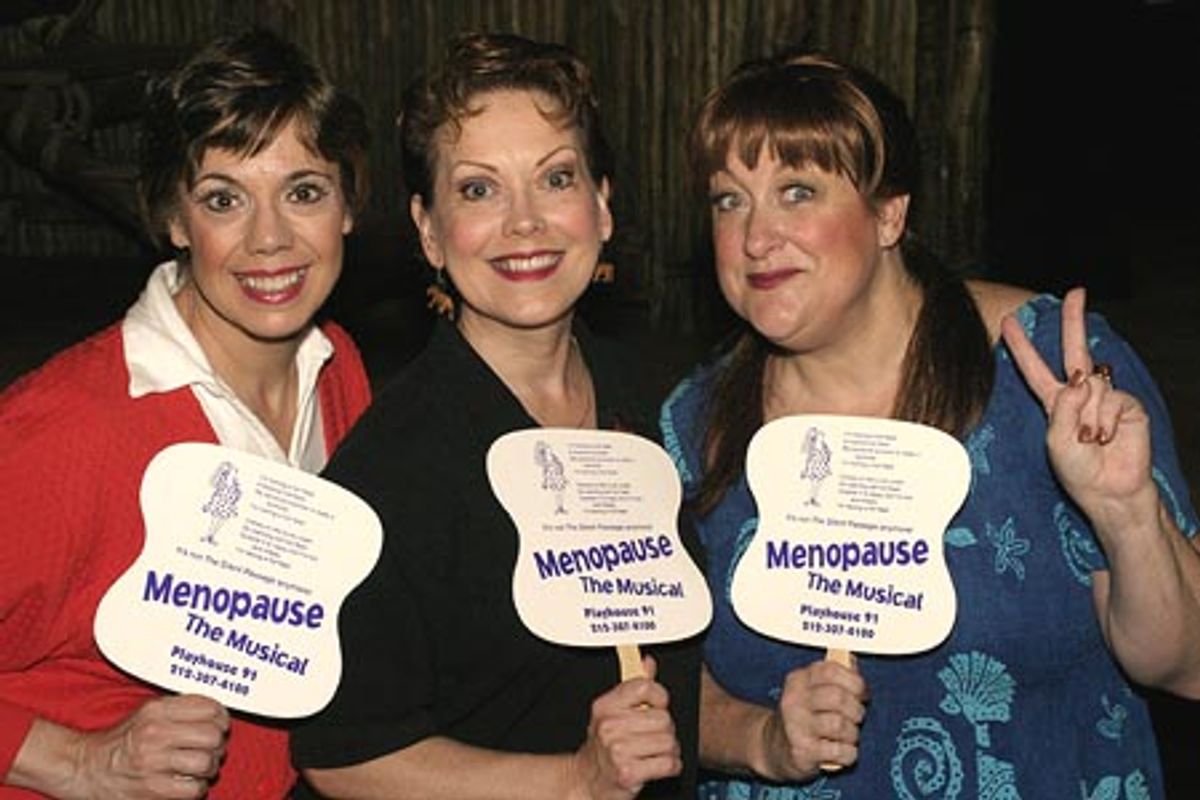 Menopause the Musical - Sally Ann Swarm, Megan Thomas, and Myra McWethy at 