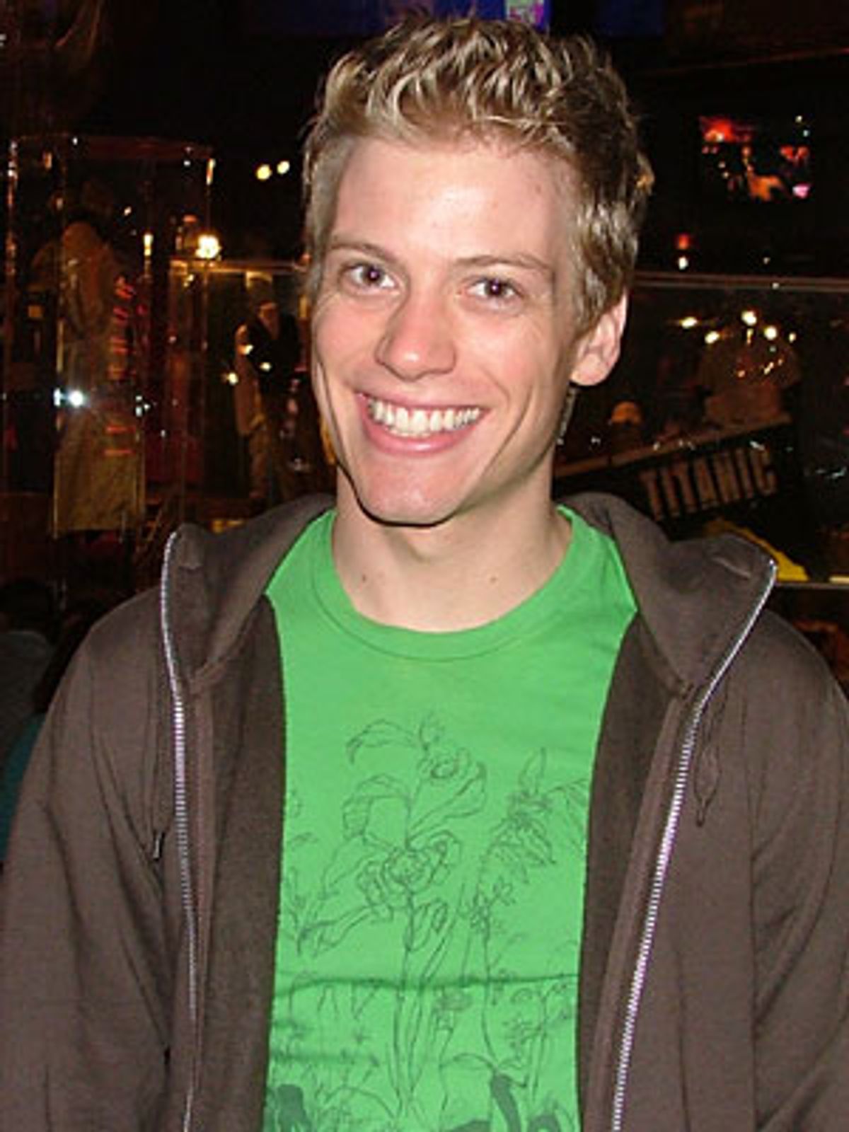 Barrett after the show at 