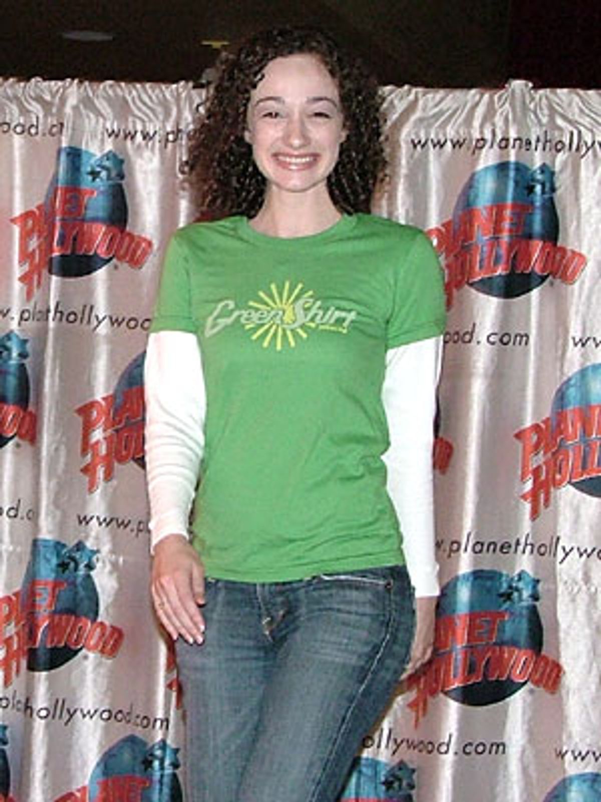 Megan showing off the green at 