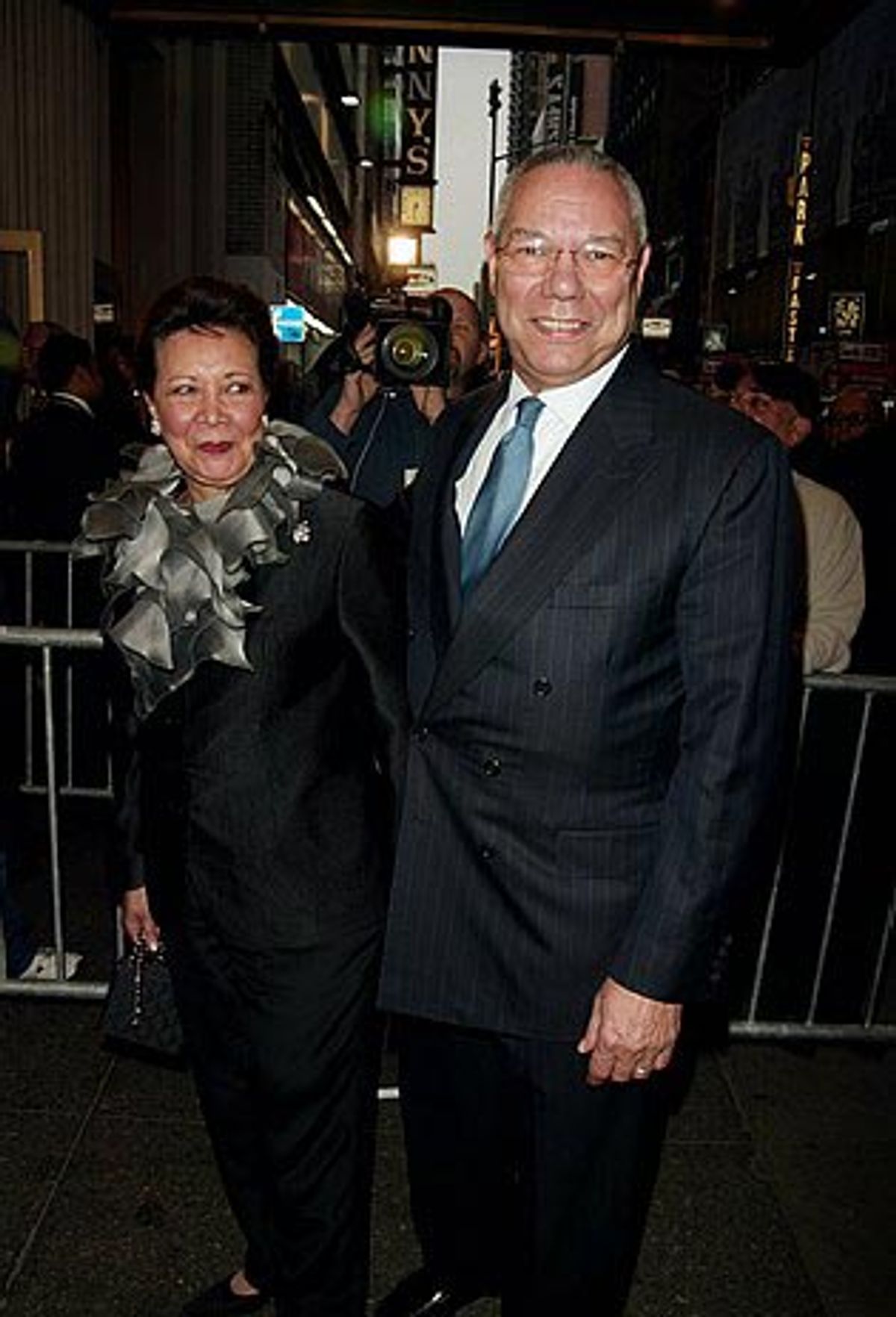 Colin Powell and his wife Alma  at 