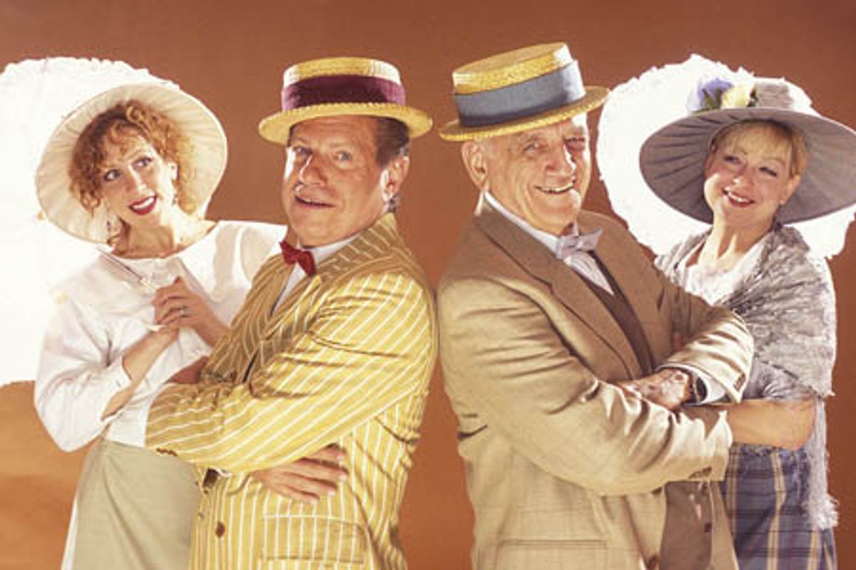 (from left to right) JOANNE BORTS, MIKE BURSTYN, ROBERT ABELSON and LISA FISHMAN star in 'On Second Avenue.' at 