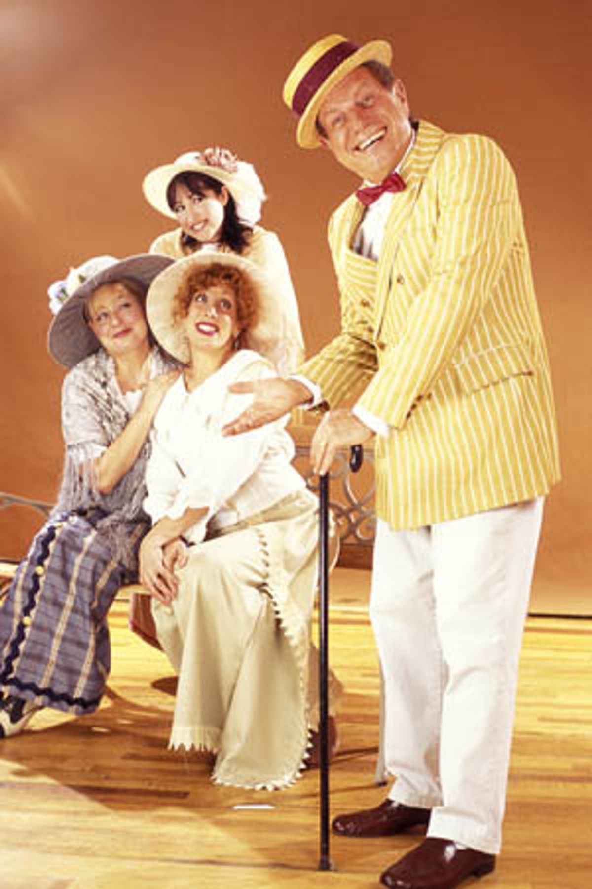 (from left to right) LISA FISHMAN, LISA RUBIN and JOANNE BORTS are sure MIKE BURSTYN can do no wrong in 'On Second Avenue.' at 