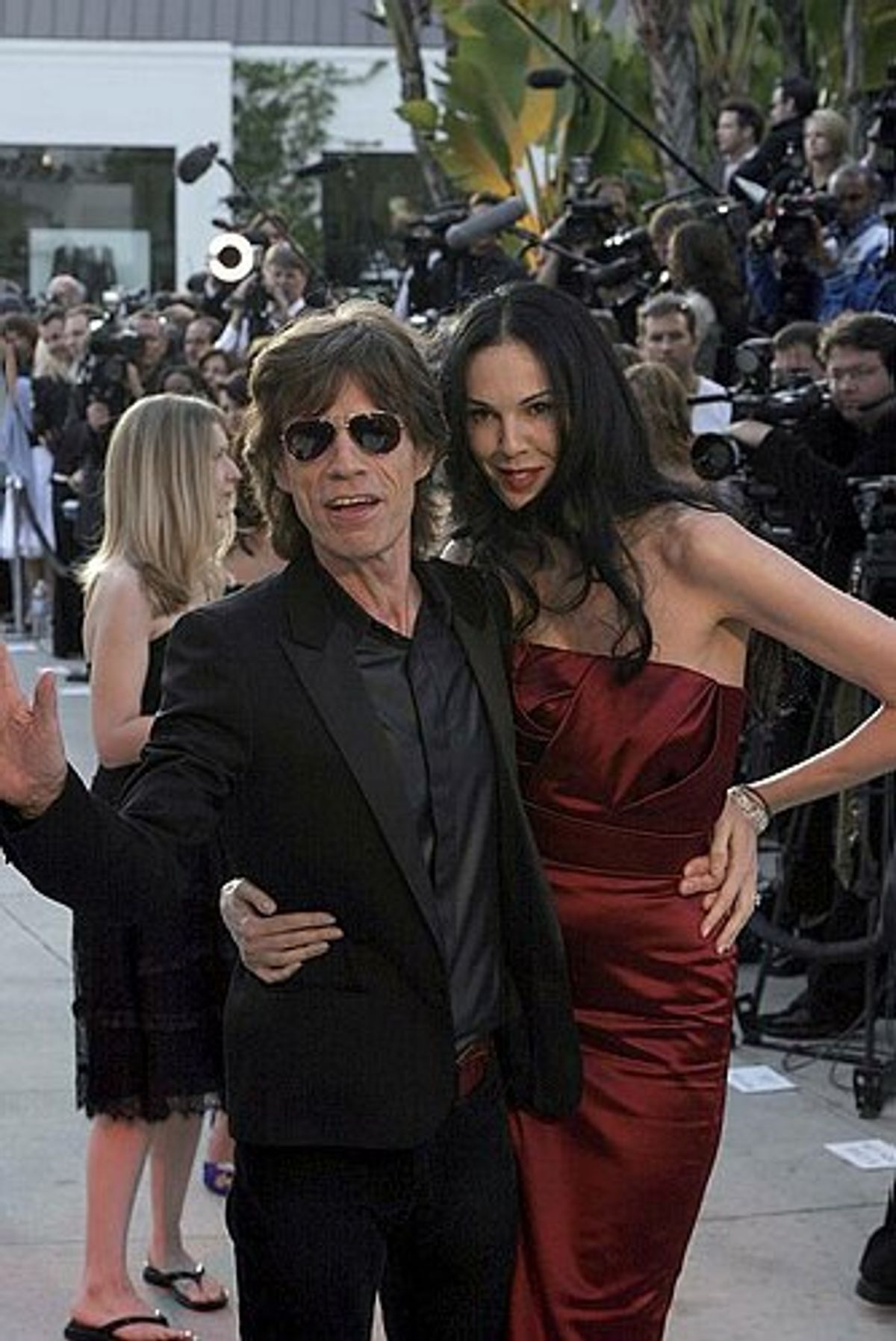 Mick and Bianca Jagger at 