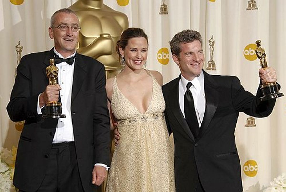 Jennifer Garner, Mike Hopkins and Ethan Van Ryn at 