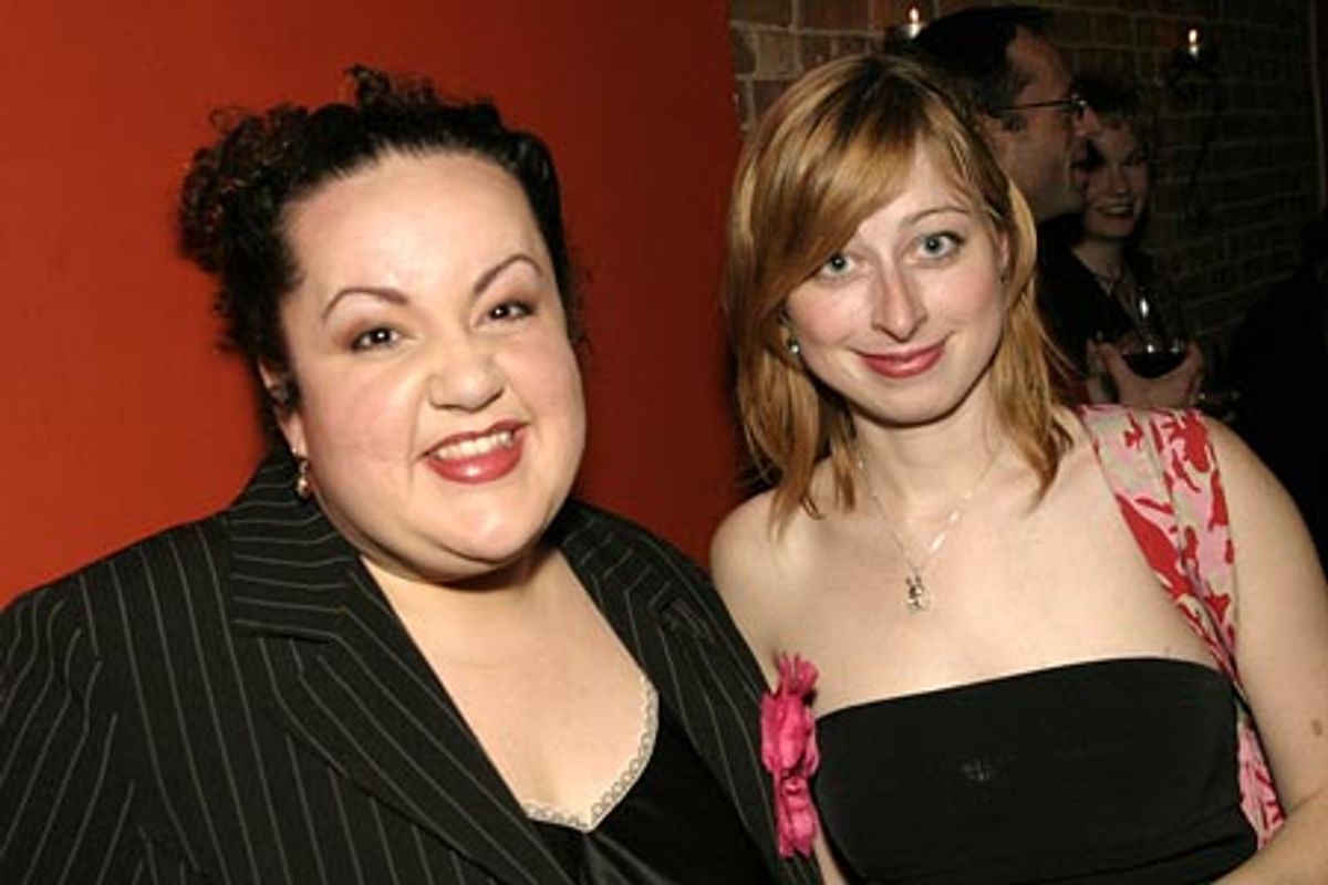Aymee Garcia and Vanessa Gifford (puppet wrangler, Avenue Q) at 