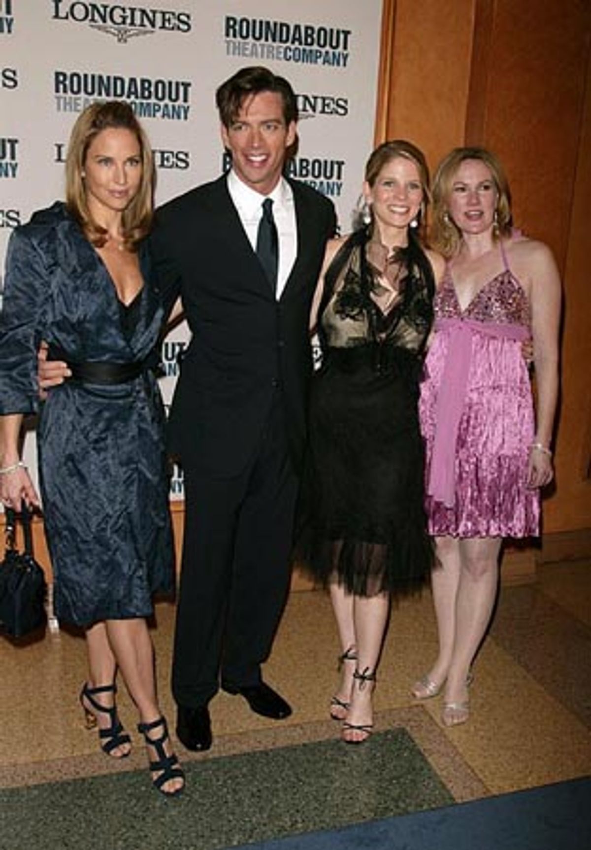 Harry Connick Jr. with his wife Jill Goodacre, co-star Kelli O'Hara and Director Kathleen Marshall at 