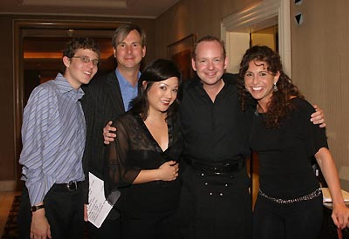 Andrew Oberstein (Ass't Director), Tom Griep (Musical Director), Erin, Jamie and Jodie pose for one parting shot at 