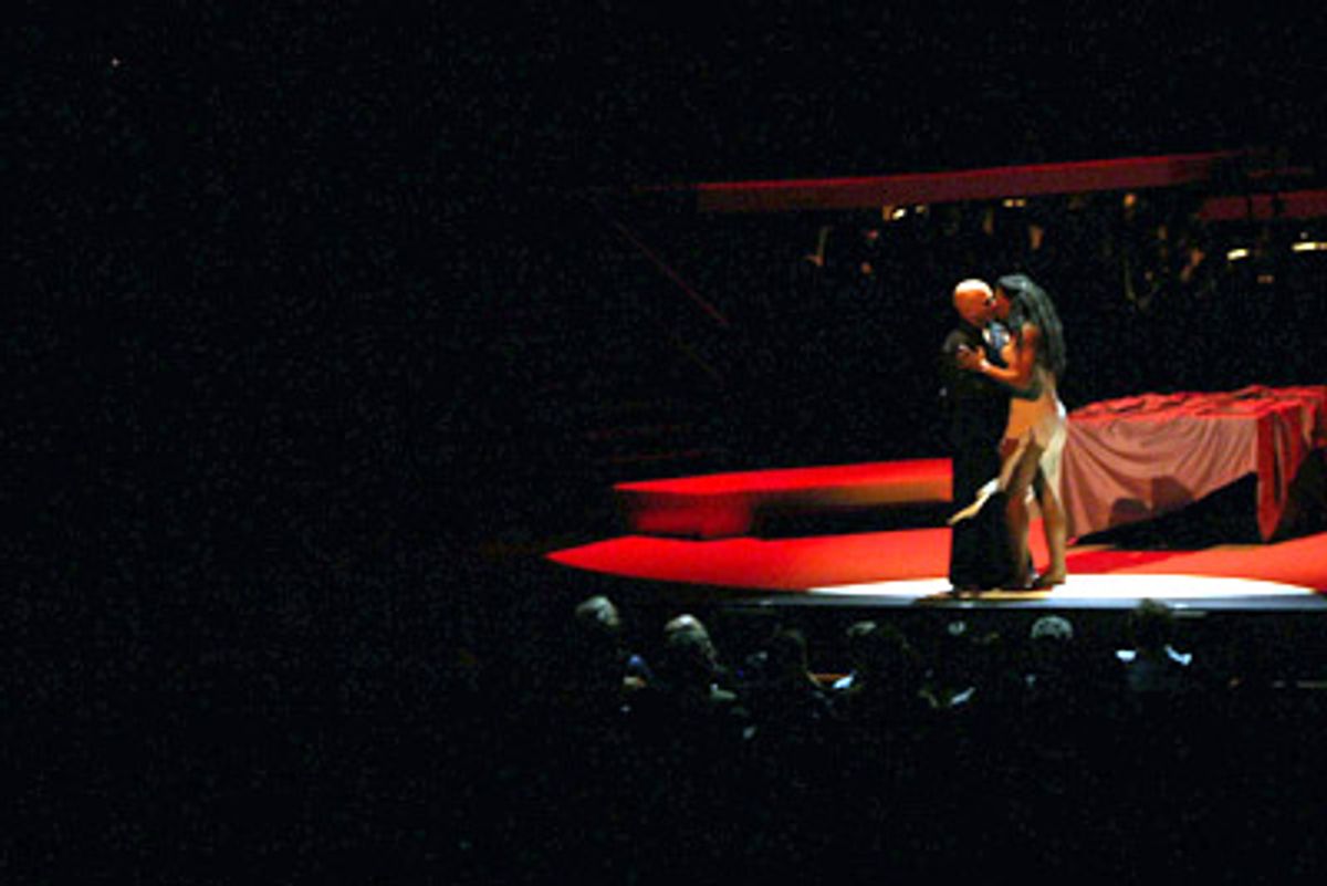 Audra and Michael Embrace at 