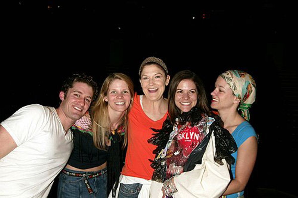 Laura with Matthew Morrison, Kelli O'Hara, Victoria Clark and Sarah Uriarte Berry at 