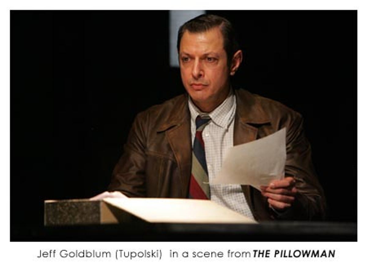 Jeff Goldblum (Tupolski) in a scene from THE PILLOWMAN at 