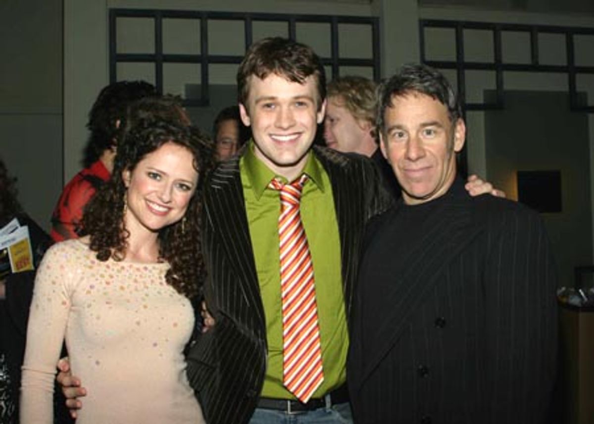 Lucky girl Jean Louisa Kelly (Catherine) with Michael Arden and Stephen Schwartz

  at 