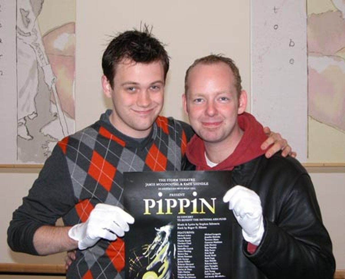 Pippin himself, Michael Arden with Producer Jamie McGonnigal at 