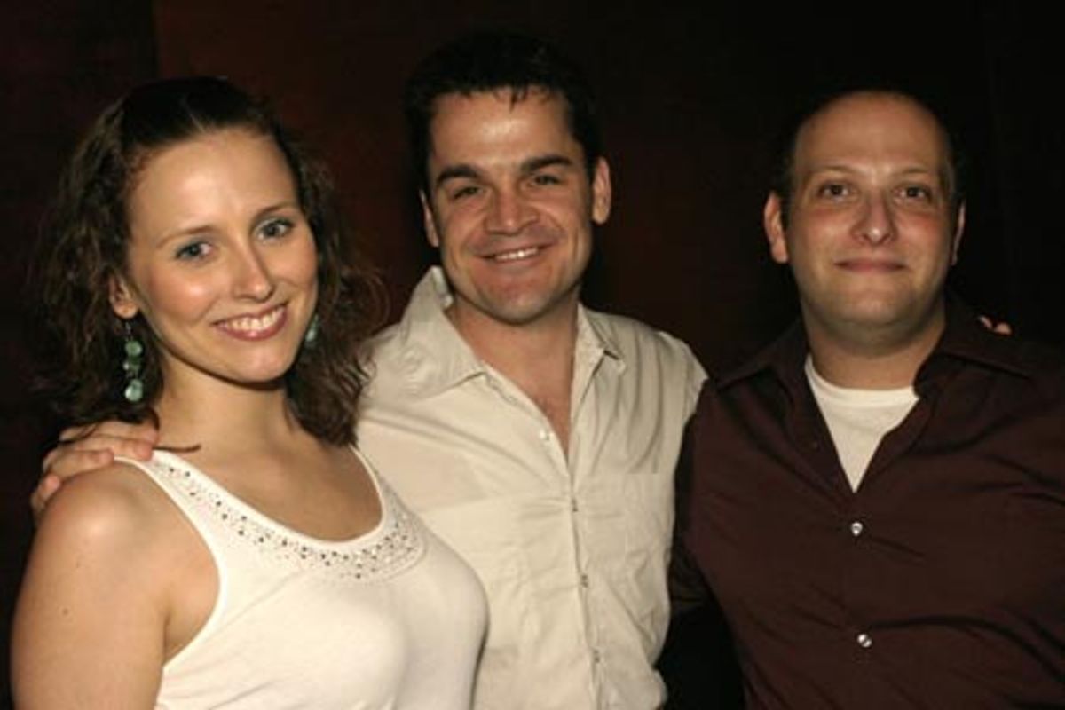 Lizzie Moore, Kris Stewart, and Isaac Hurwitz at Plane Crazy Opens at NYMF