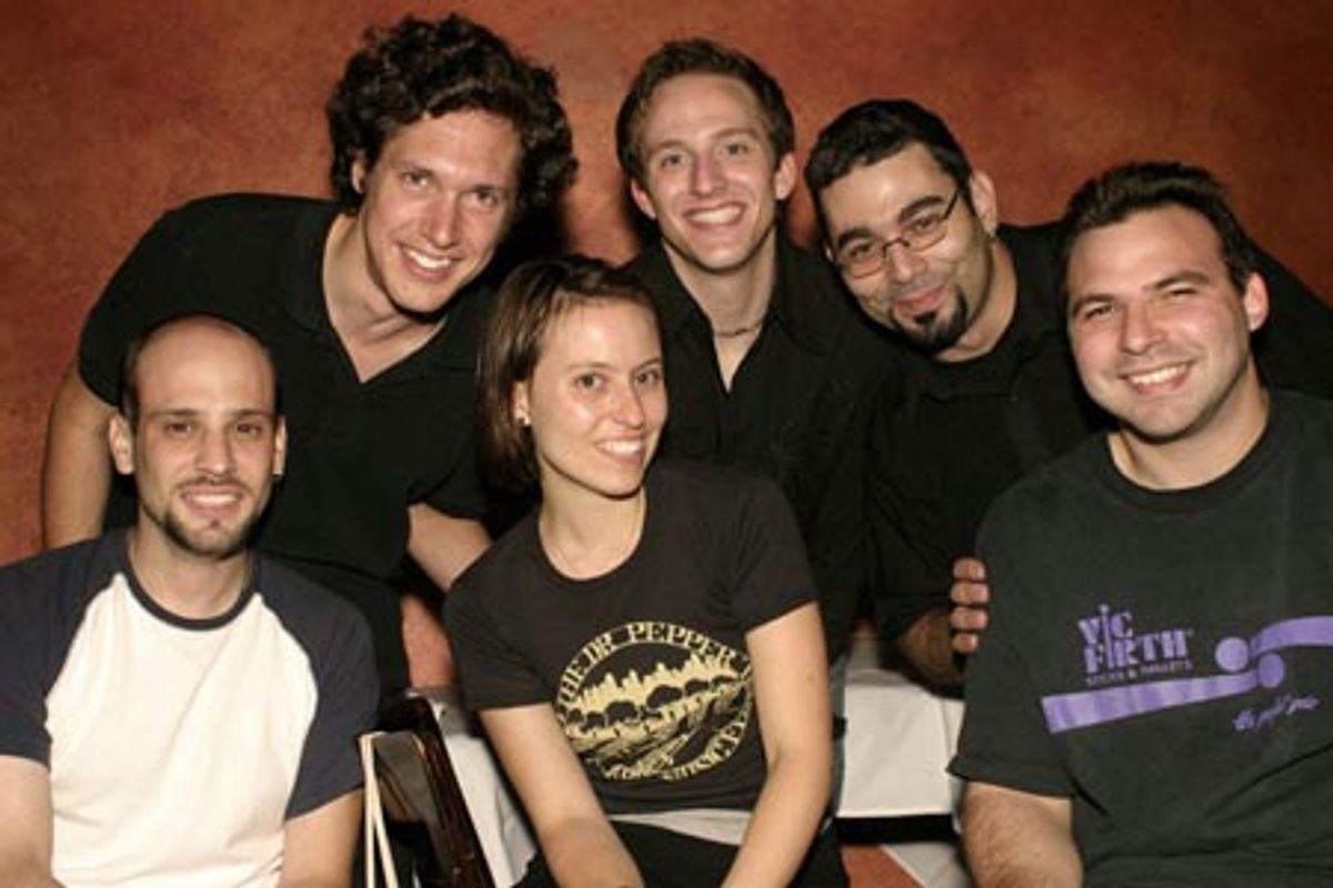Seth Weinstein (Maestro), James Bettincourt (Bass), Seth, Erica Weiner (Harp), John Bell (Piano), Felipe Salles (Saxophone), Greg Germann (Drums) at 