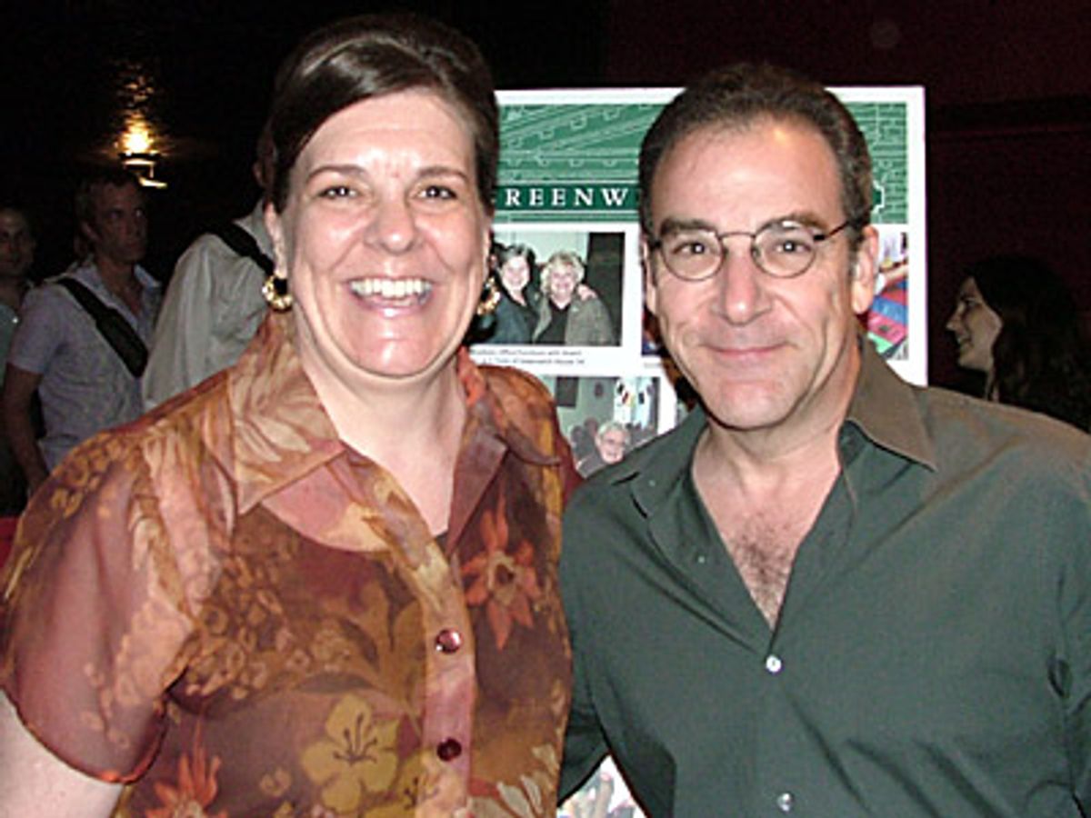 A very happy Cathy Sharp (Director of Development, Greenwich House)
and Mandy Patinkin at 