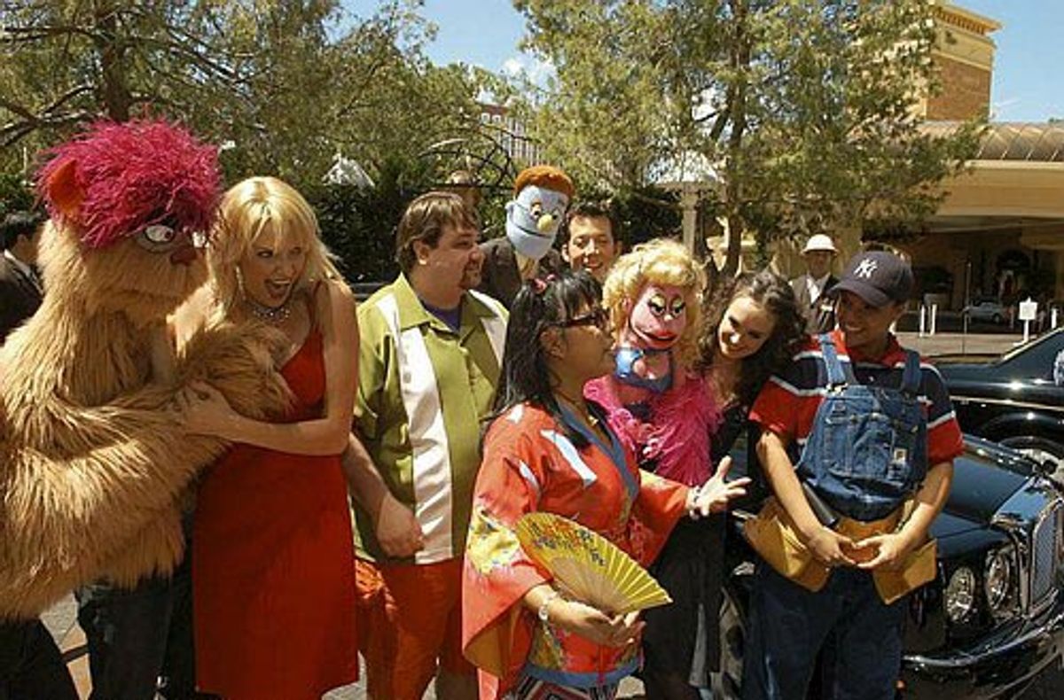 The cast checks out the Vegas strip at 