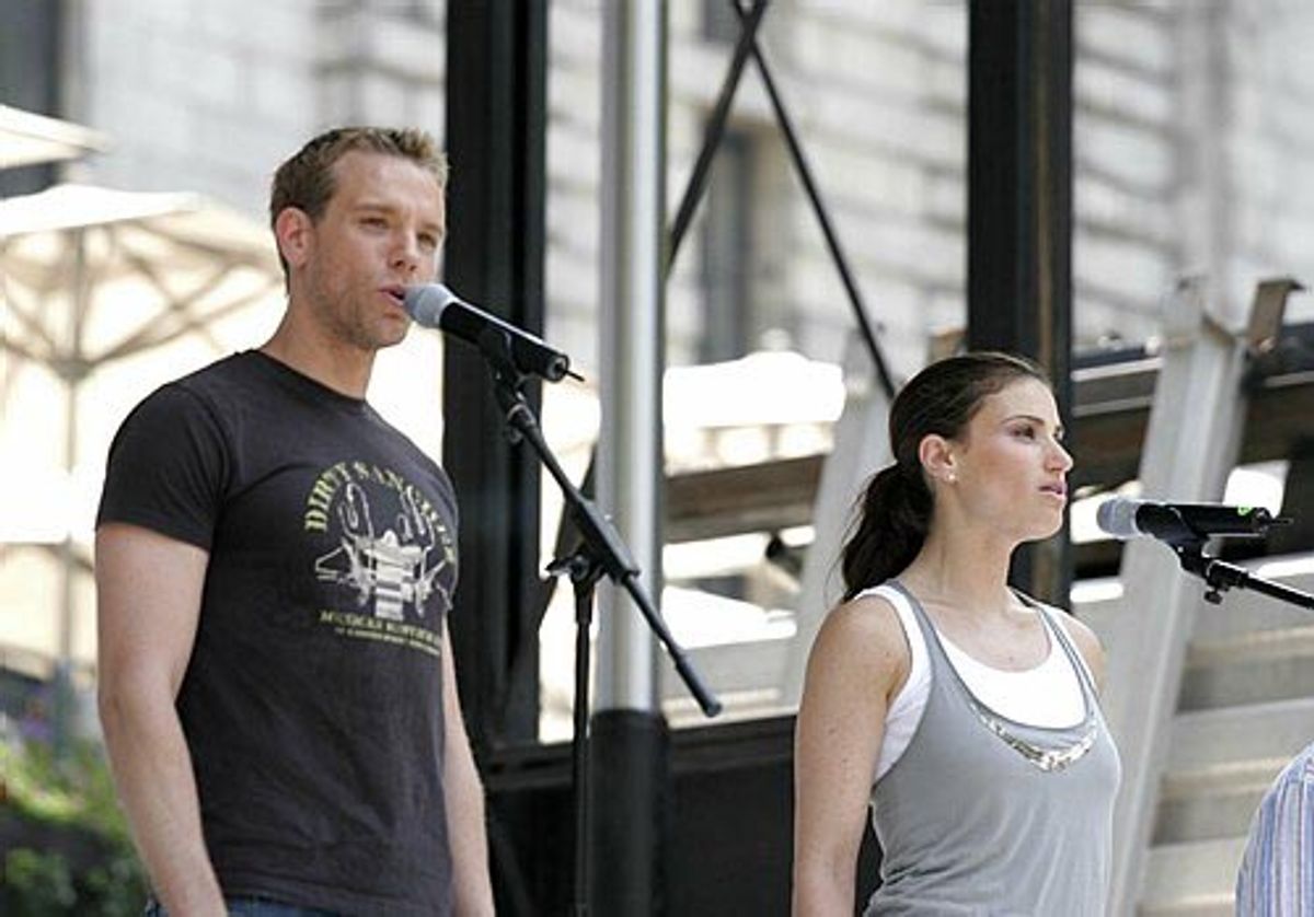 Adam Pascal and Idina Menzel at 