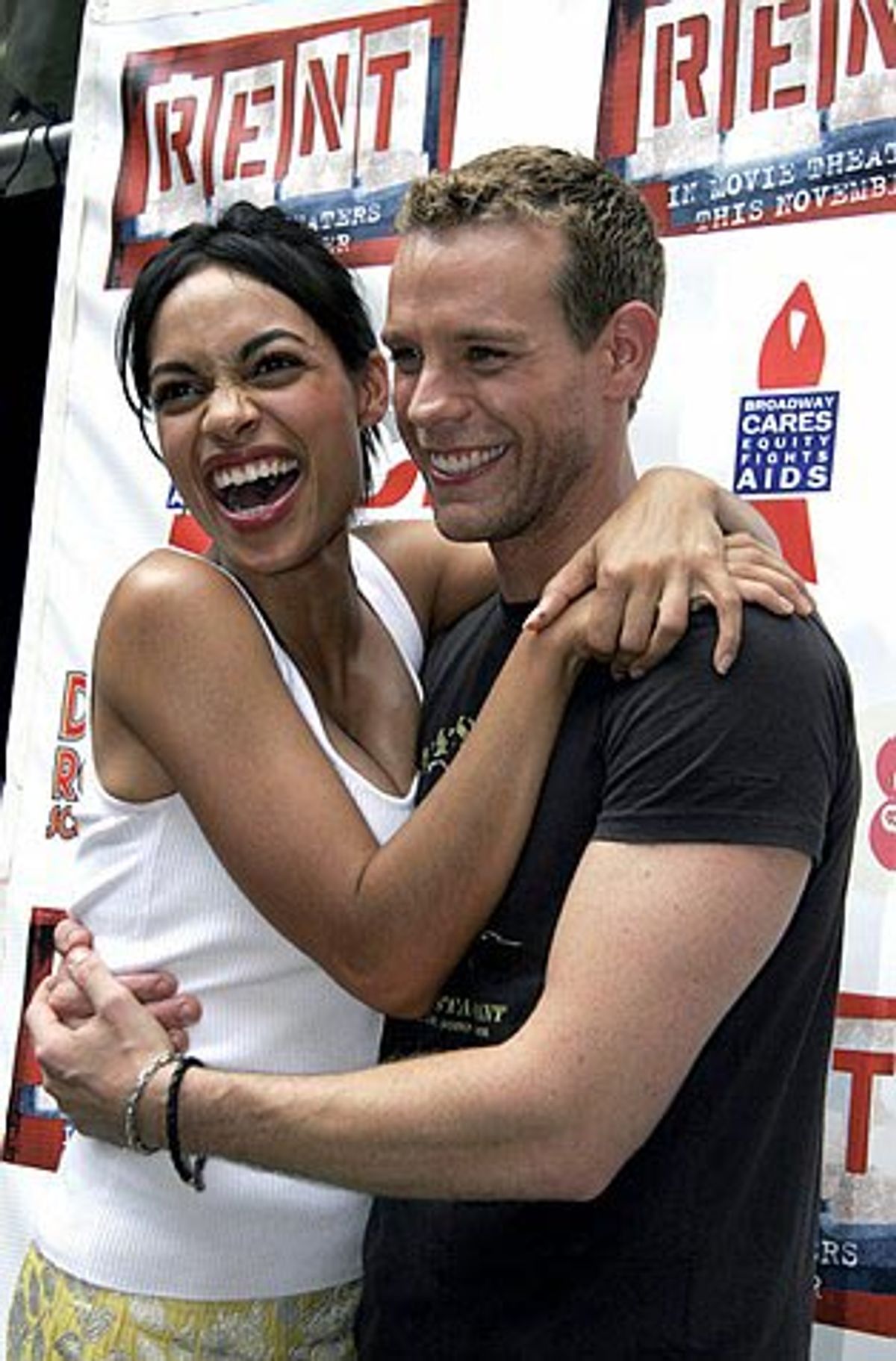 Rosario Dawson and Adam Pascal at 
