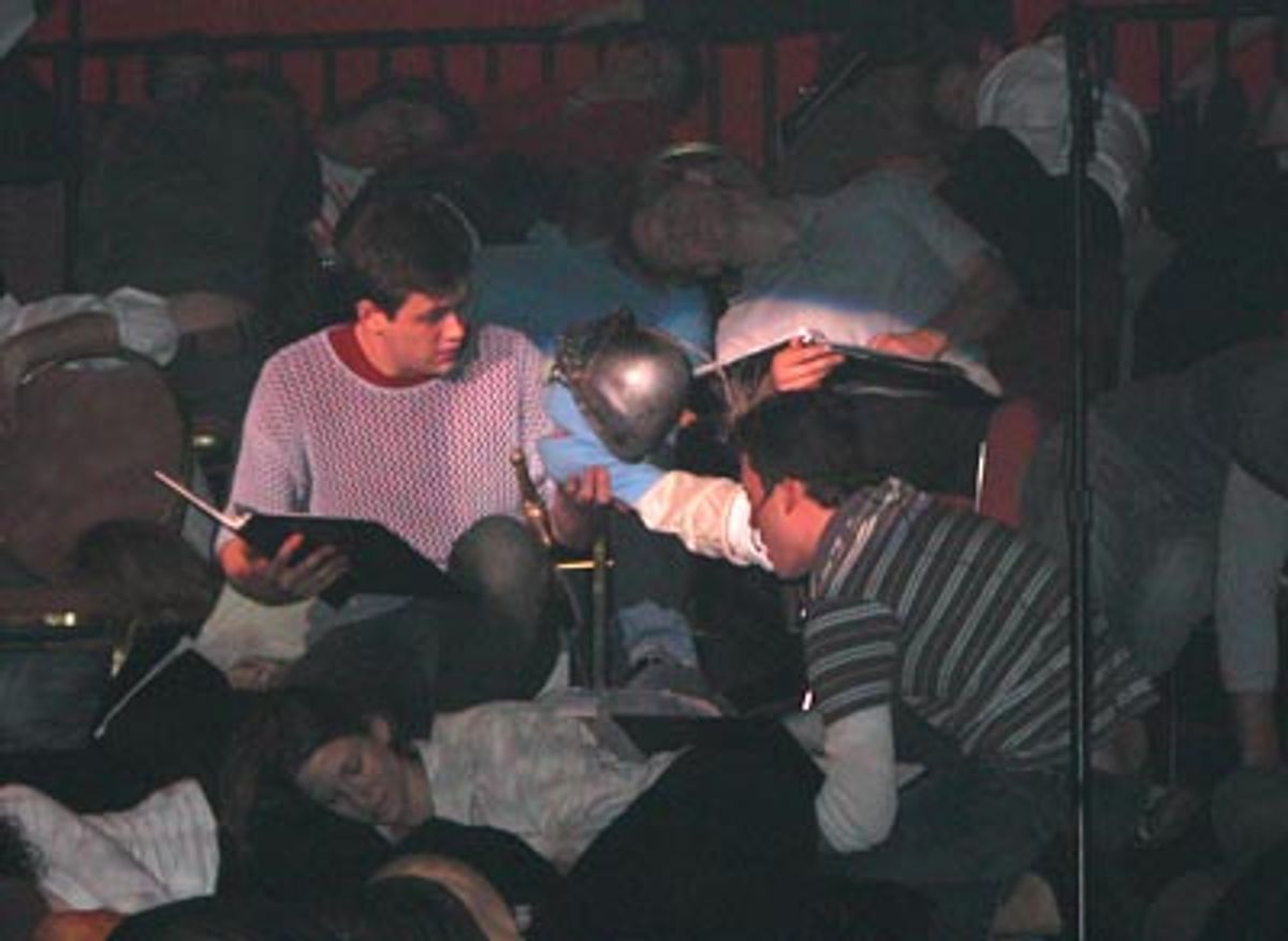 Michael with John Tartaglia and 'Rod' who played 'Head'  at 