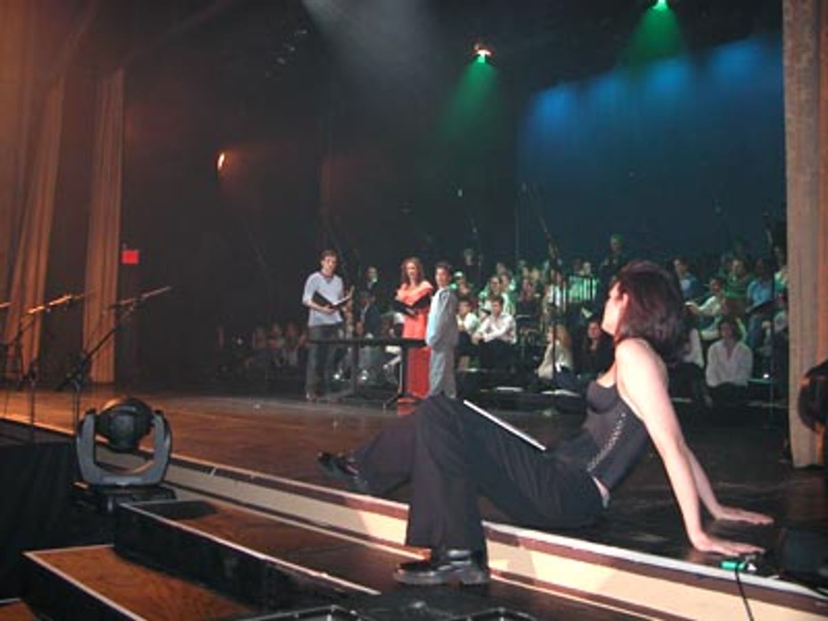 Leading player Kate Shindle looking on...  at 