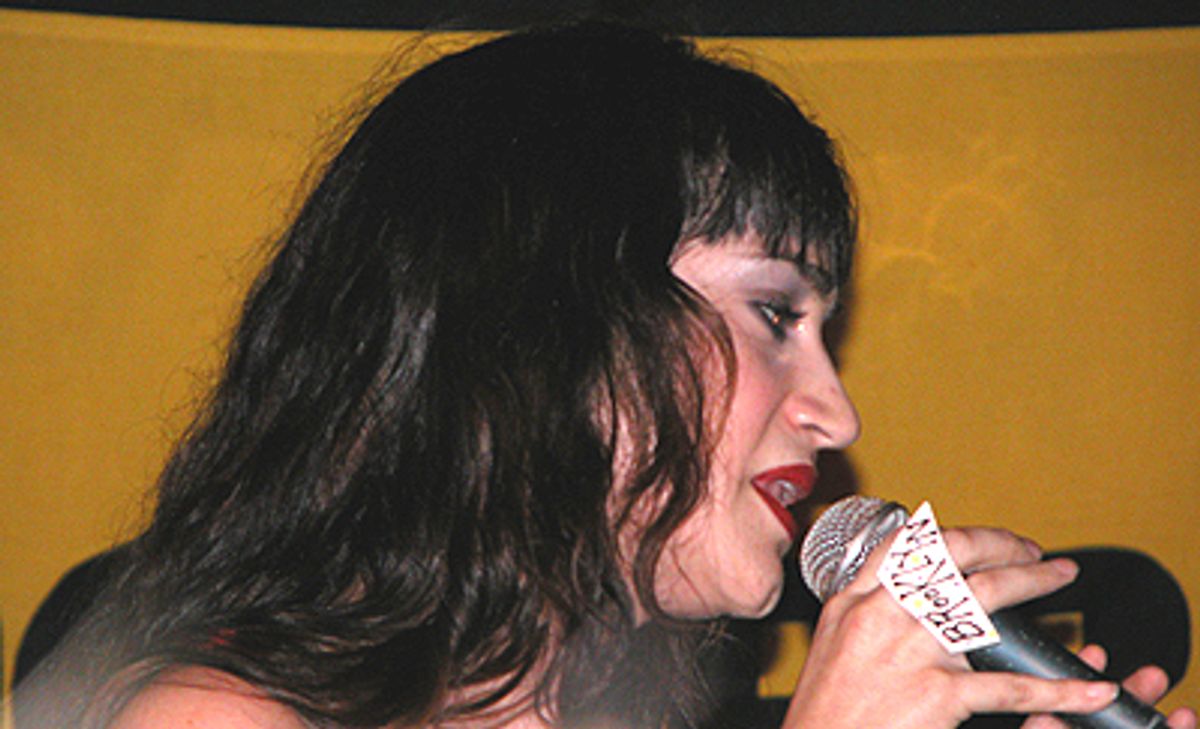 and what's that ring on her finger say? 'Brooklyn,' Eden's next show.  at 