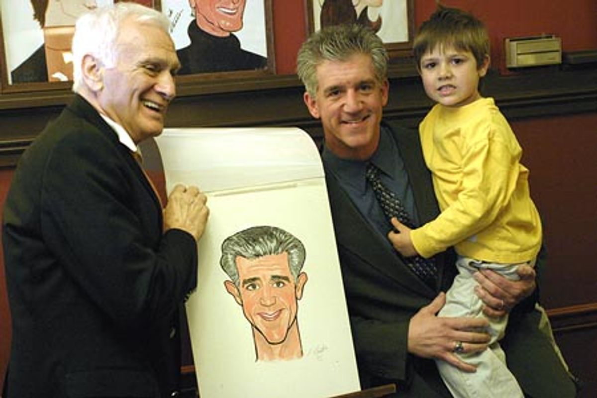 Dick Latessa, Greg Jbara and son at 