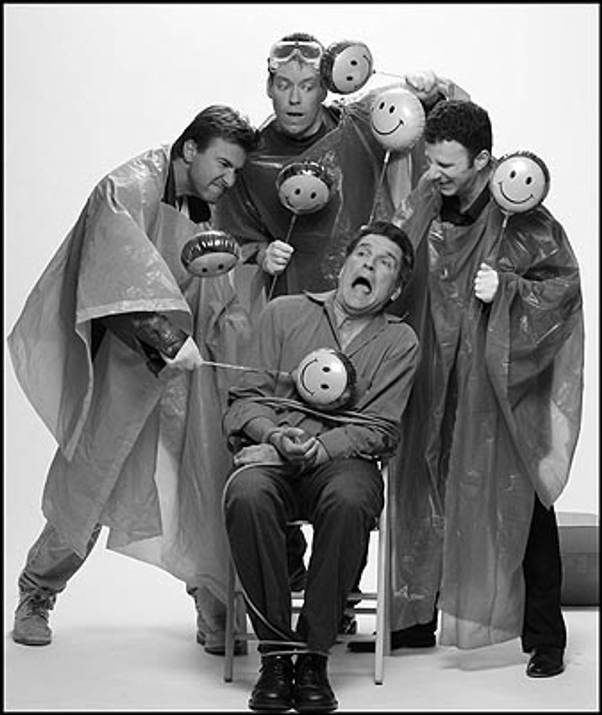 (L-R) Jack Maxwell, Patrick Hancock, Jerry Weil and Henry Le Blanc (on chair) at 