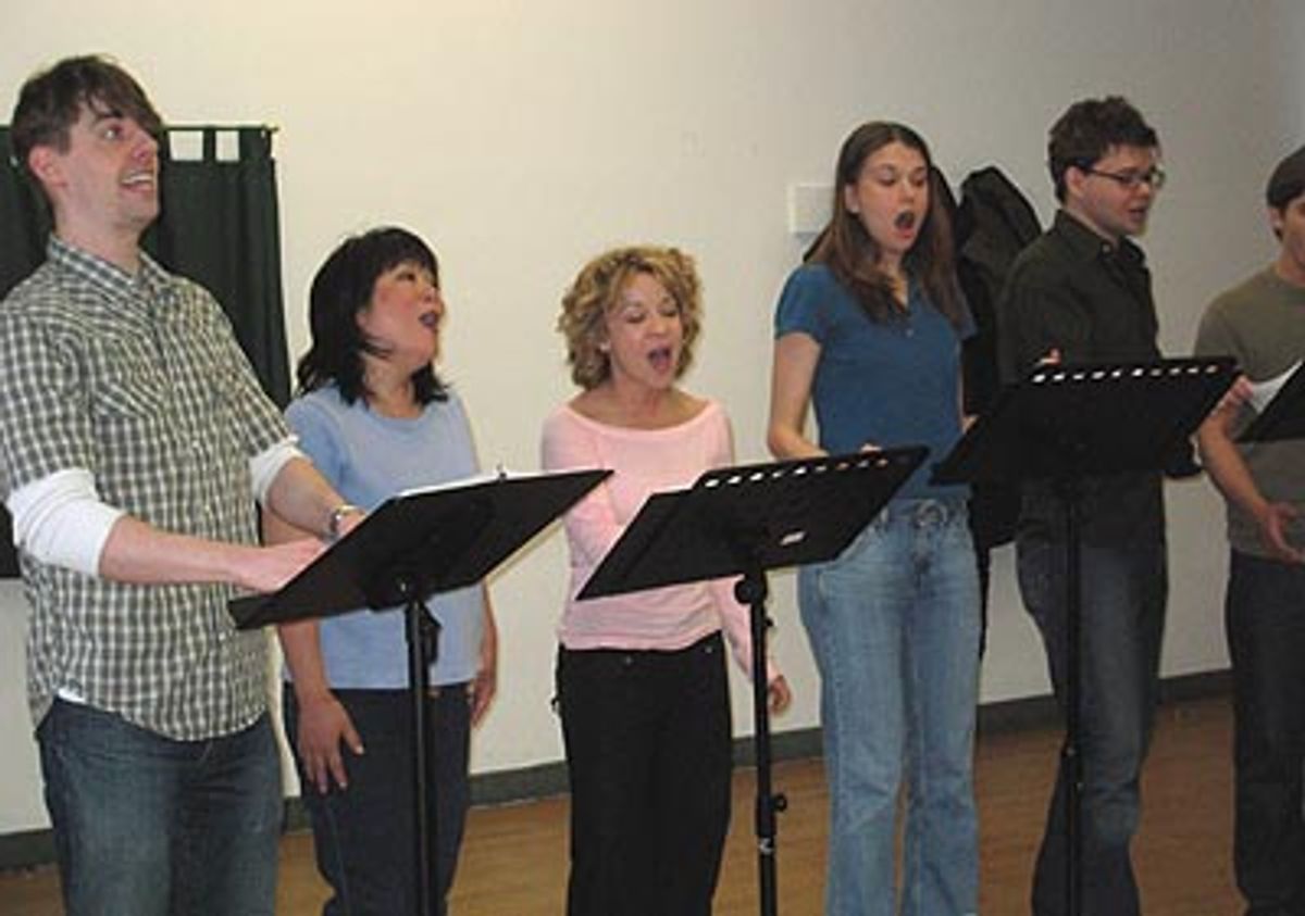The Snoopy Cast belts out a number during the press preview... at SNOOPY!!! In Concert - Press Preview