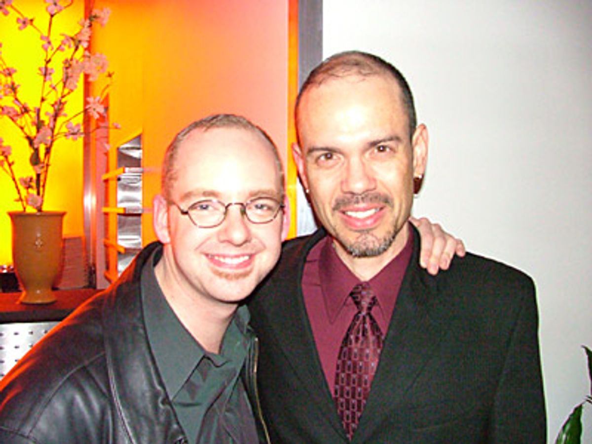 Jamie McGonnigal and Reinaldo 'Rey-Rey' MartÃ­nez-Cubero
share a moment at Citrus  at 